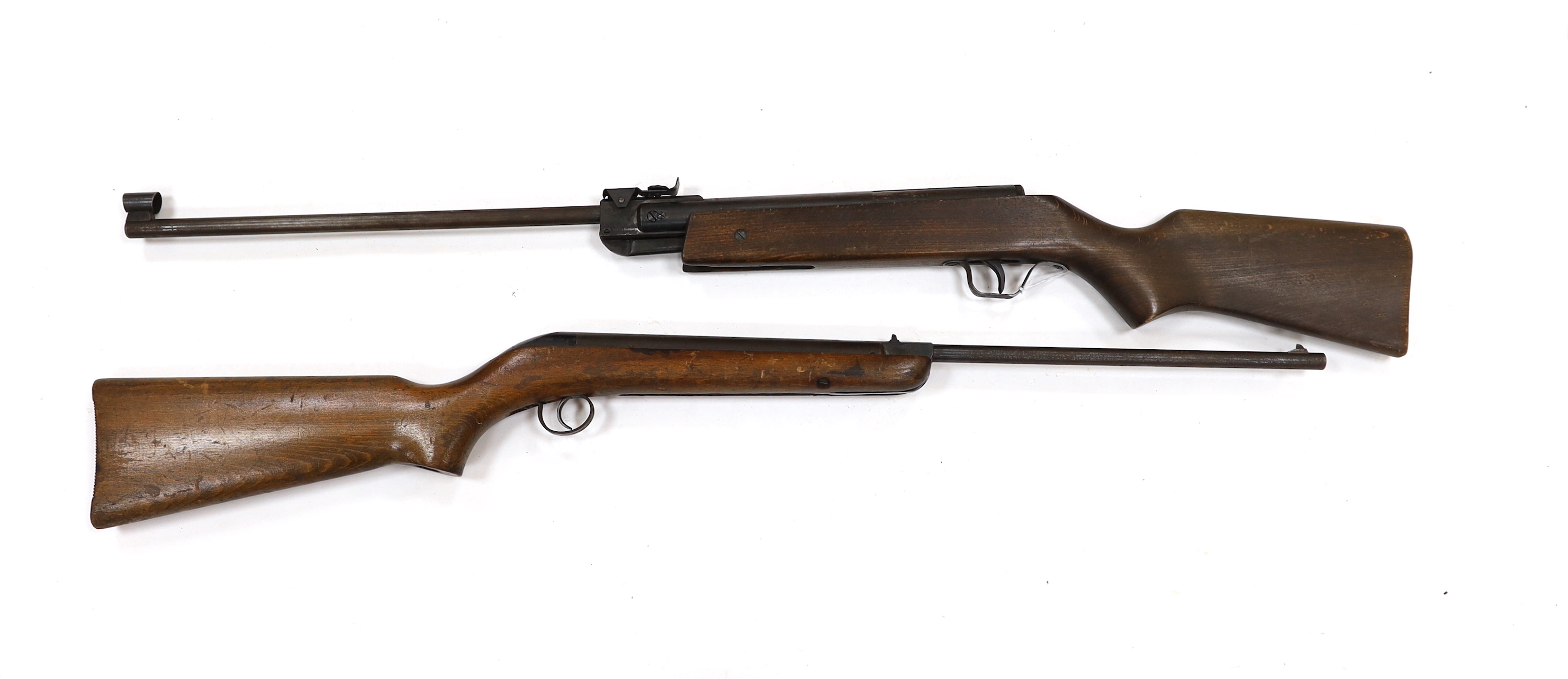A Hungarian .22 break action rifle and a BSA break action air rifle (2)